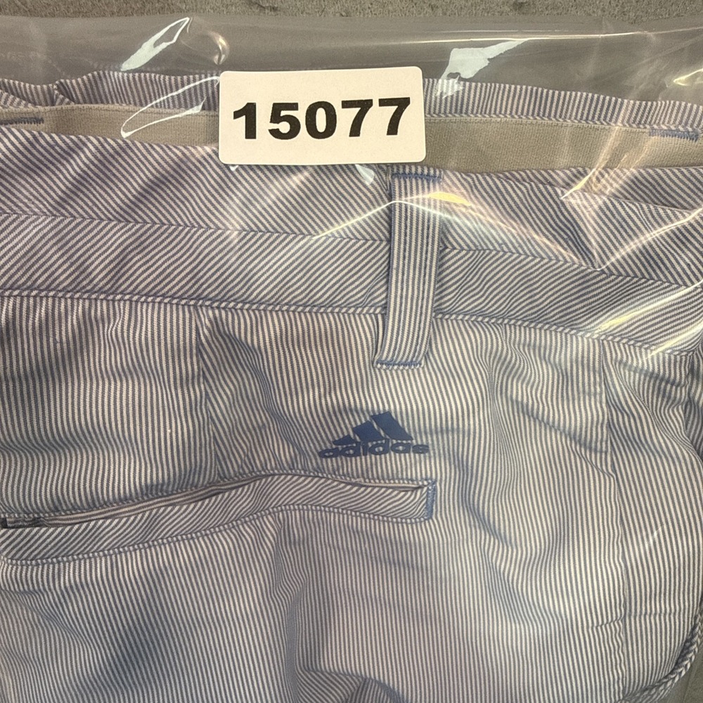 Adidas Shorts Mens 36 blue microstripe Climacool Golf Casual Lightweight Outdoor